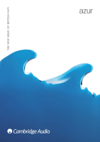 Cambridge Audio Azur - Catalog 2005 